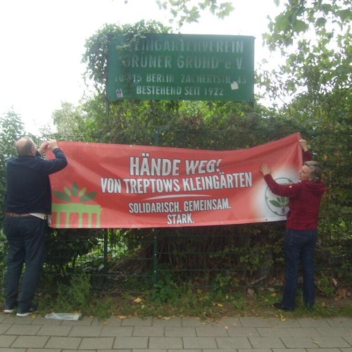 Hände weg von Treptows Kleingärten!